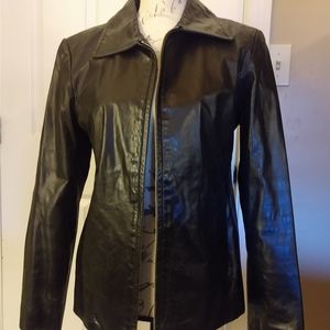 Guess leather jacket, size Medium, black
